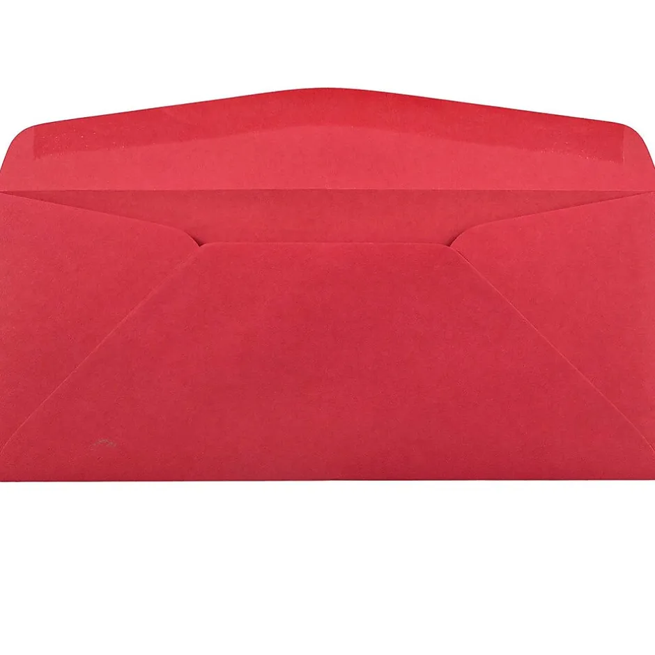 JAM Paper #10 Window Envelope, 4 1/8" x 9 1/2", Red, 25/Pack (1531052)* Window
