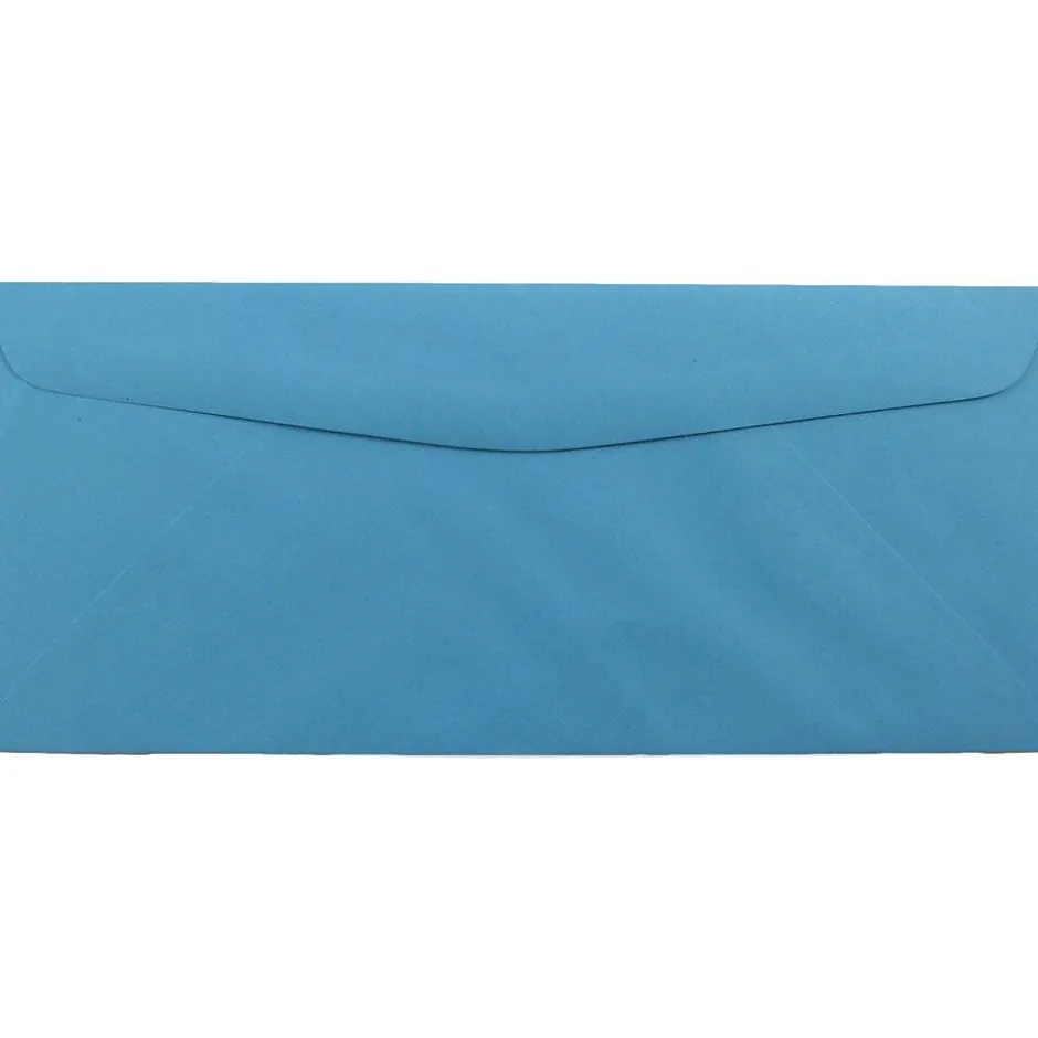JAM Paper #10 Window Envelope, 4 1/8" x 9 1/2", Blue, 25/Pack (5156476)* Window