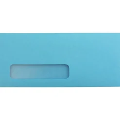 JAM Paper #10 Window Envelope, 4 1/8" x 9 1/2", Blue, 1000/Carton (5156476B)* Window