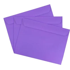 JAM Paper 9 x 12 Booklet Colored Envelopes, Violet Purple Recycled, 25/Pack (1531752)* Business