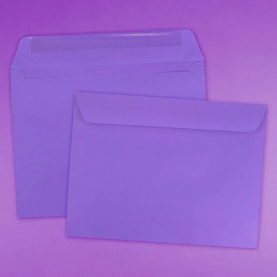 JAM Paper 9 x 12 Booklet Colored Envelopes, Violet Purple Recycled, 25/Pack (1531752)* Business