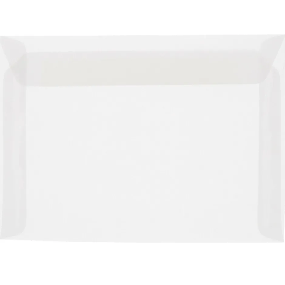JAM Paper 8.75 x 11.5 Booklet Translucent Vellum Envelopes, Clear, 25/Pack (2851370)* Business