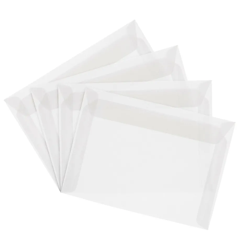 JAM Paper 8.75 x 11.5 Booklet Translucent Vellum Envelopes, Clear, 25/Pack (2851370)* Business