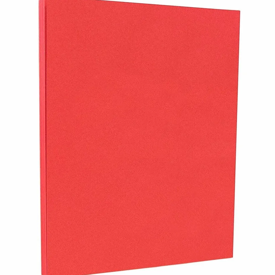 Online 8.5" x 11" Color Cardstock, 65lb, Red, 100/pack (101378G) Card Stock