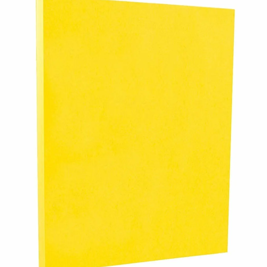 New 8.5" x 11" Color Cardstock, 65lb, Yellow, 100/pack (104018G) Card Stock