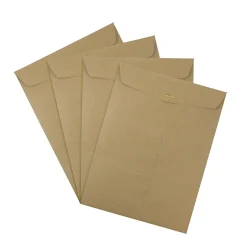 JAM Paper 9 x 12 Kraft Open End Catalog Envelopes with Clasp Closure, Brown Kraft Paper Bag, 10/Pack (563120849A)* Catalog