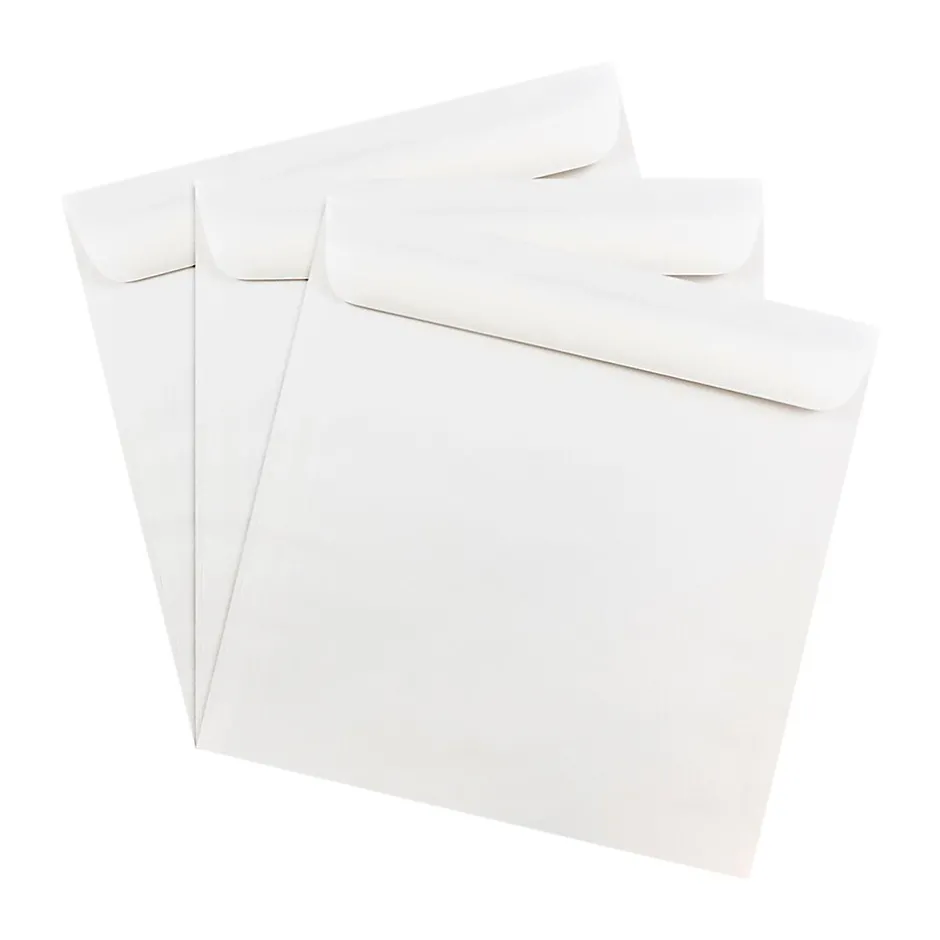 JAM Paper 10 x 10 Large Square Invitation Envelopes, White, 25/Pack (3992319)* Business