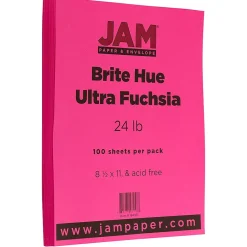 Sale 8.5" x 11" Multipurpose, 24 lbs., Ultra Fuchsia Pink, 100 Sheets/Pack (184931) Multipurpose Paper