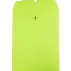 JAM Paper 10 x 13 Open End Catalog Colored Envelopes with Clasp Closure, Ultra Lime Green, 50/Pack (v0128186i)* Catalog
