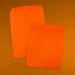 JAM Paper 9 x 12 Open End Catalog Colored Envelopes, Orange Recycled, 50/Pack (80410i)* Catalog