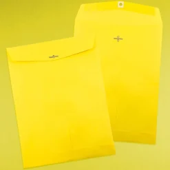 JAM Paper 10 x 13 Open End Catalog Colored Envelopes with Clasp Closure, Yellow Recycled, 50/Pack (900906710i)* Catalog