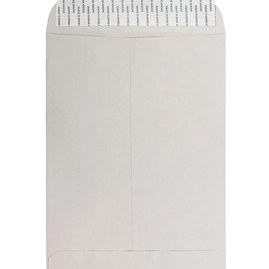 JAM Paper 9 x 12 Open End Catalog Envelopes with Peel and Seal Closure, Light Grey, 50/Pack (12931115i)* Business