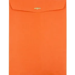 JAM Paper 10 x 13 Open End Catalog Colored Envelopes with Clasp Closure, Orange Recycled, 50/Pack (913745i)* Catalog