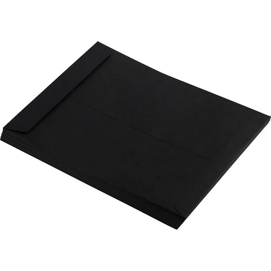 JAM Paper 10" x 13" Open End Catalog Envelopes, Black, 25/Pack (87733a)* Catalog