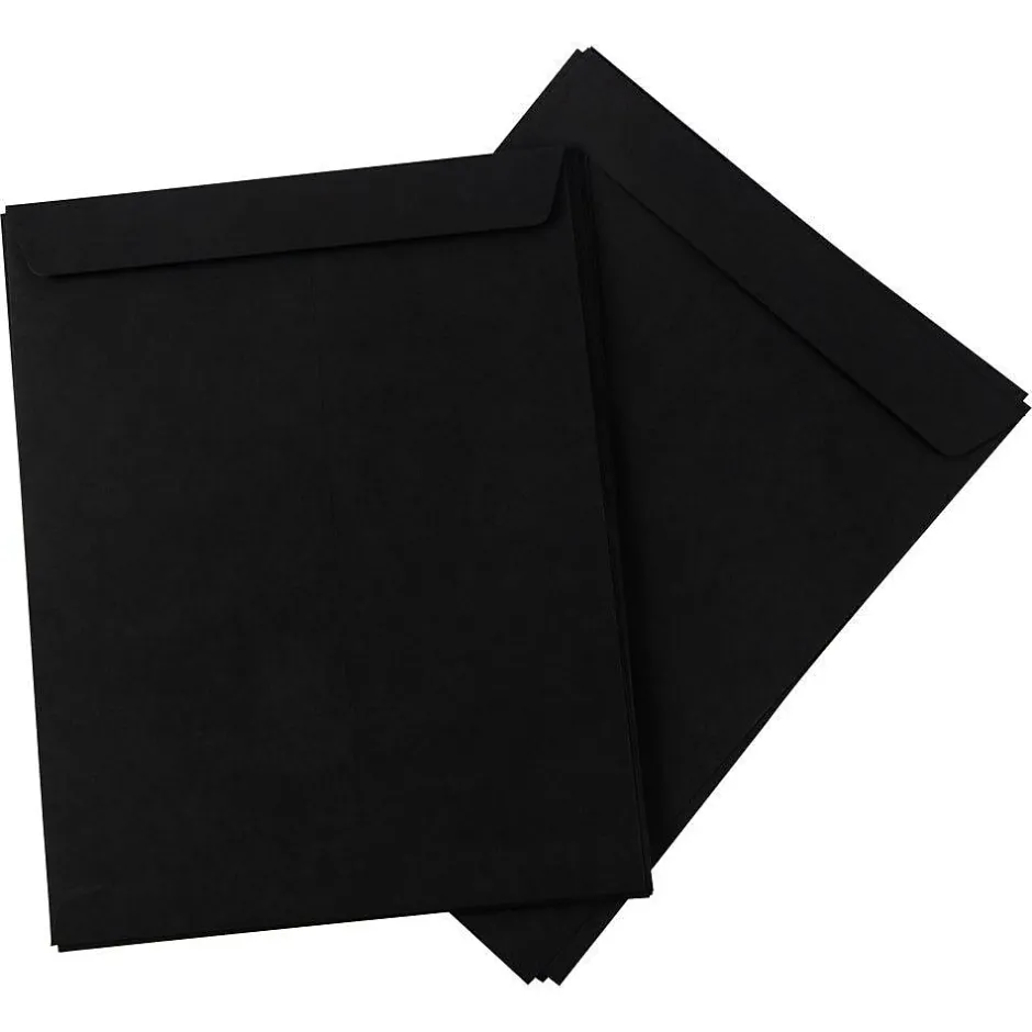 JAM Paper 10" x 13" Open End Catalog Envelopes, Black, 50/Pack (87733i)* Catalog