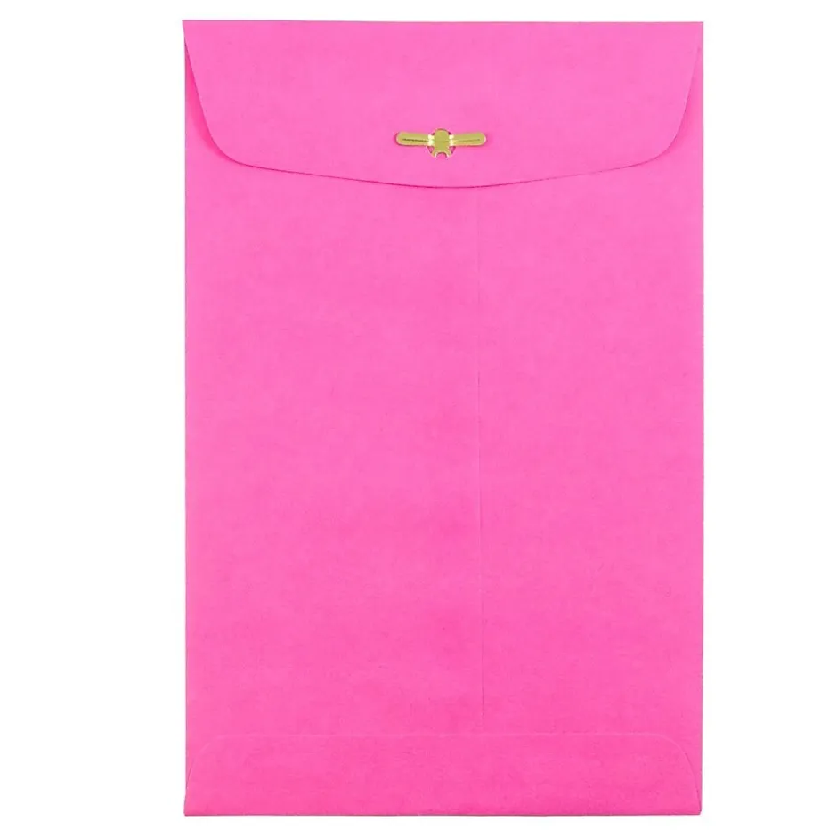 JAM Paper ® 6 x 9 Open End Catalog Colored Envelopes with Clasp Closure, Ultra Fuchsia Pink, 25/Pack (900909024F)* Catalog