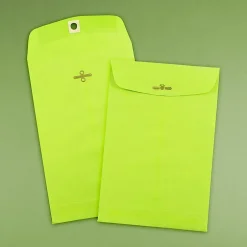 JAM Paper ® 6 x 9 Open End Catalog Colored Envelopes with Clasp Closure, Ultra Lime Green, 25/Pack (V0128133F)* Catalog