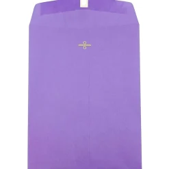 JAM Paper 10" x 13" Open End Catalog Colored Envelopes with Clasp Closure, Violet Purple Recycled, 100/Pack (V0128182)* Catalog