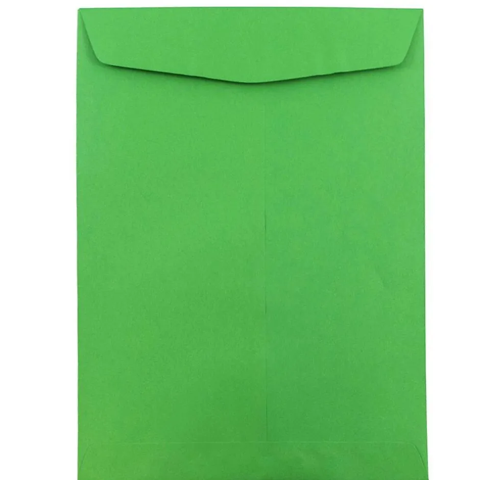 JAM Paper 10 x 13 Open End Catalog Colored Envelopes, Green Recycled, 100/Pack (V0128190)* Catalog