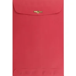 JAM Paper 6 x 9 Open End Catalog Colored Envelopes with Clasp Closure, Red Recycled, 25/Pack (87881a)* Catalog