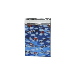 JAM Paper 6.25 x 7.875 Open End Catalog Foil Envelopes with Self-Adhesive Closure, Blue Santa, 25/Pack (1333327)* Catalog