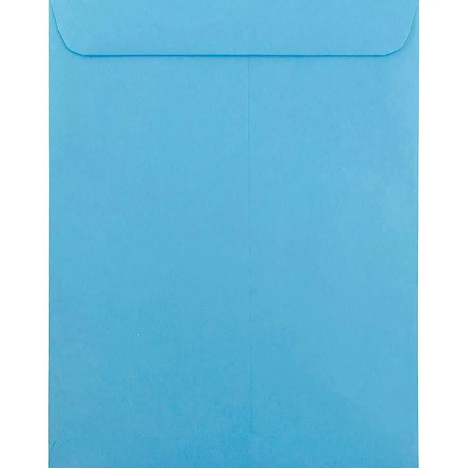 JAM Paper 10" x 13" Open End Catalog Colored Envelopes, Blue Recycled, 10/Pack (87725B)* Catalog