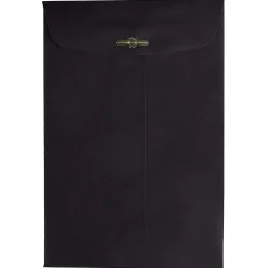 JAM Paper 6" x 9" Open End Catalog Envelopes with Clasp Closure, Black, 10/Pack (87915B)* Catalog