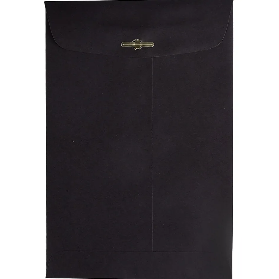 JAM Paper 6" x 9" Open End Catalog Envelopes with Clasp Closure, Black, 10/Pack (87915B)* Catalog