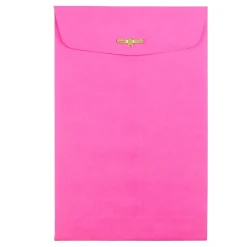 JAM Paper 6" x 9" Open End Catalog Colored Envelopes with Clasp Closure, Ultra Fuchsia Pink, 10/Pack (900909024B)* Catalog