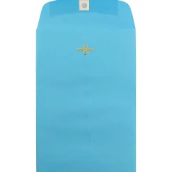 JAM Paper 6" x 9" Open End Catalog Colored Envelopes with Clasp Closure, Blue Recycled, 10/Pack (V0128123B)* Catalog