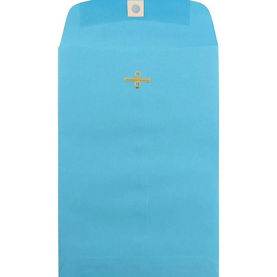 JAM Paper 6" x 9" Open End Catalog Colored Envelopes with Clasp Closure, Blue Recycled, 10/Pack (V0128123B)* Catalog