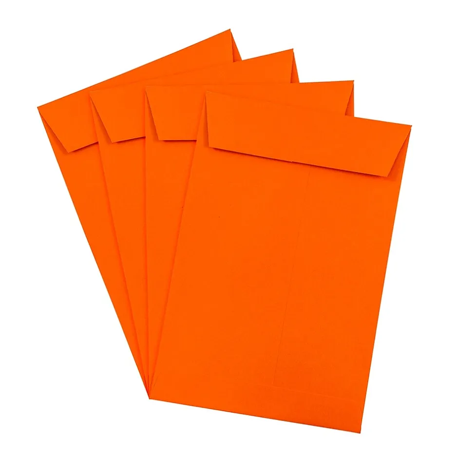 JAM Paper 6" x 9" Open End Catalog Colored Envelopes, Orange Recycled, 10/Pack (88129B)* Catalog