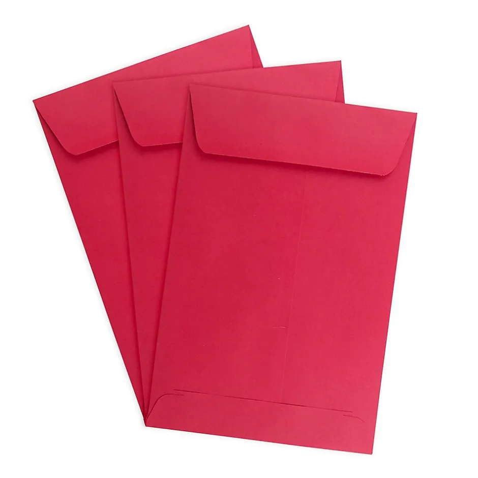 JAM Paper 6" x 9" Open End Catalog Colored Envelopes, Red Recycled, 10/Pack (V0128139B)* Catalog