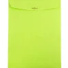 JAM Paper 9" x 12" Open End Catalog Colored Envelopes with Clasp Closure, Ultra Lime Green, 10/Pack (900835395B)* Catalog