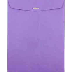 JAM Paper 9" x 12" Open End Catalog Colored Envelopes with Clasp Closure, Violet Purple Recycled, 10/Pack (900906767B)* Catalog