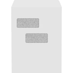 JAM Paper 9 x 12 Open End Double Window Envelopes, Security Tint, 28lb, White, 500 Pack (912DW-28WST-500)* Security Tinted