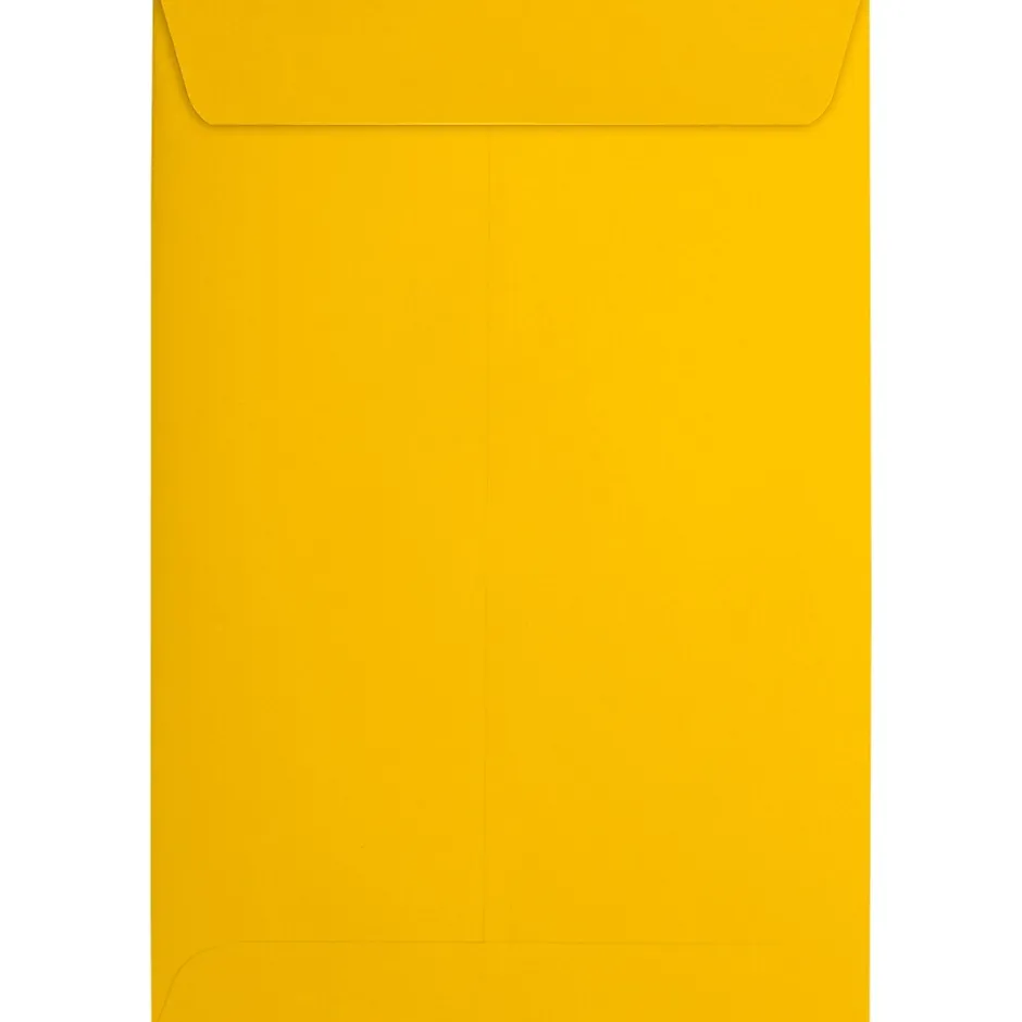 JAM Paper 6 x 9 Open End Envelopes, Sunflower Yellow, 50 Pack (EX1644-12-50)* Business