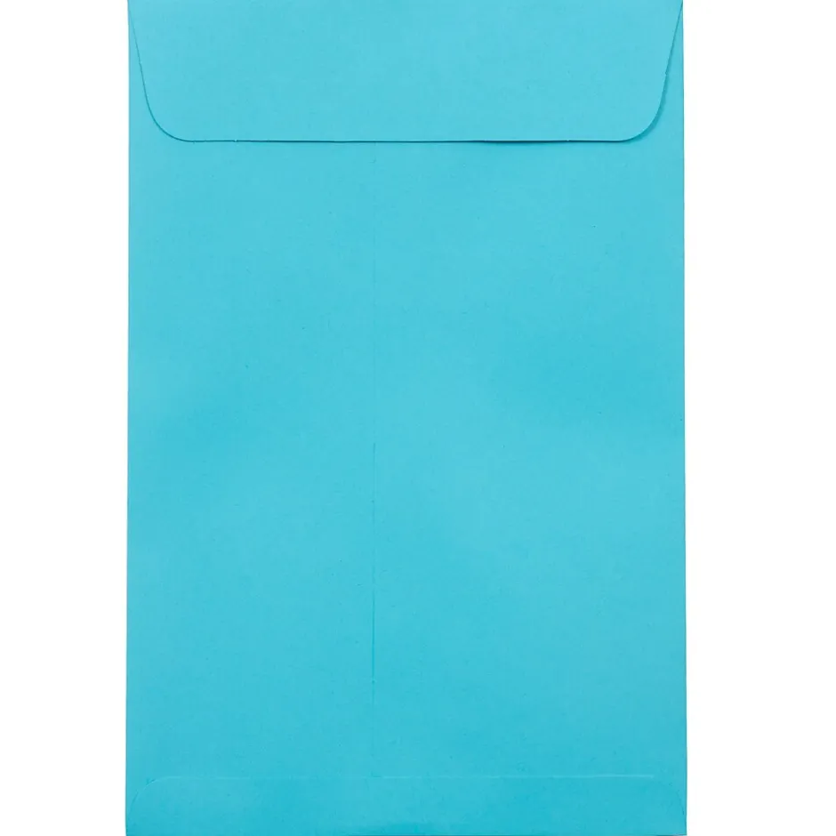 JAM Paper 6 x 9 Open End Envelopes, Pool Blue, 500 Pack (1644-102-500)* Business