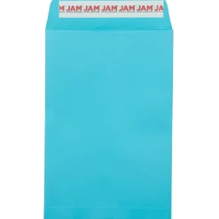 JAM Paper 6 x 9 Open End Envelopes, Pool Blue, 500 Pack (1644-102-500)* Business