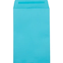 JAM Paper 6 x 9 Open End Envelopes, Pool Blue, 500 Pack (1644-102-500)* Business
