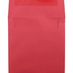 JAM Paper 8.5 x 8.5 Square Colored Invitation Envelopes, Red Recycled, Bulk 250/Box(2794374H)* Business
