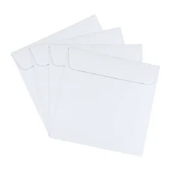 JAM Paper 6.5 x 6.5 Square Invitation Envelopes, White, 100/Pack (28417B)* Business