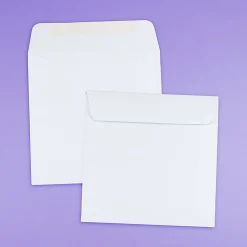 JAM Paper 6.5 x 6.5 Square Invitation Envelopes, White, 100/Pack (28417B)* Business