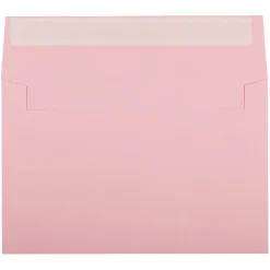 JAM Paper A9 Colored Invitation Envelopes with Peel & Seal Closure, 5 3/4" x 8 3/4", Light Pink, 100/Pack* Business