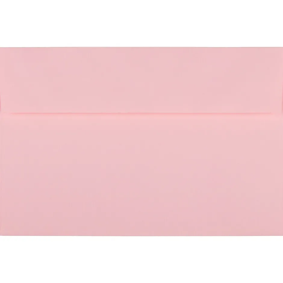 JAM Paper A9 Colored Invitation Envelopes with Peel & Seal Closure, 5 3/4" x 8 3/4", Light Pink, 100/Pack* Business