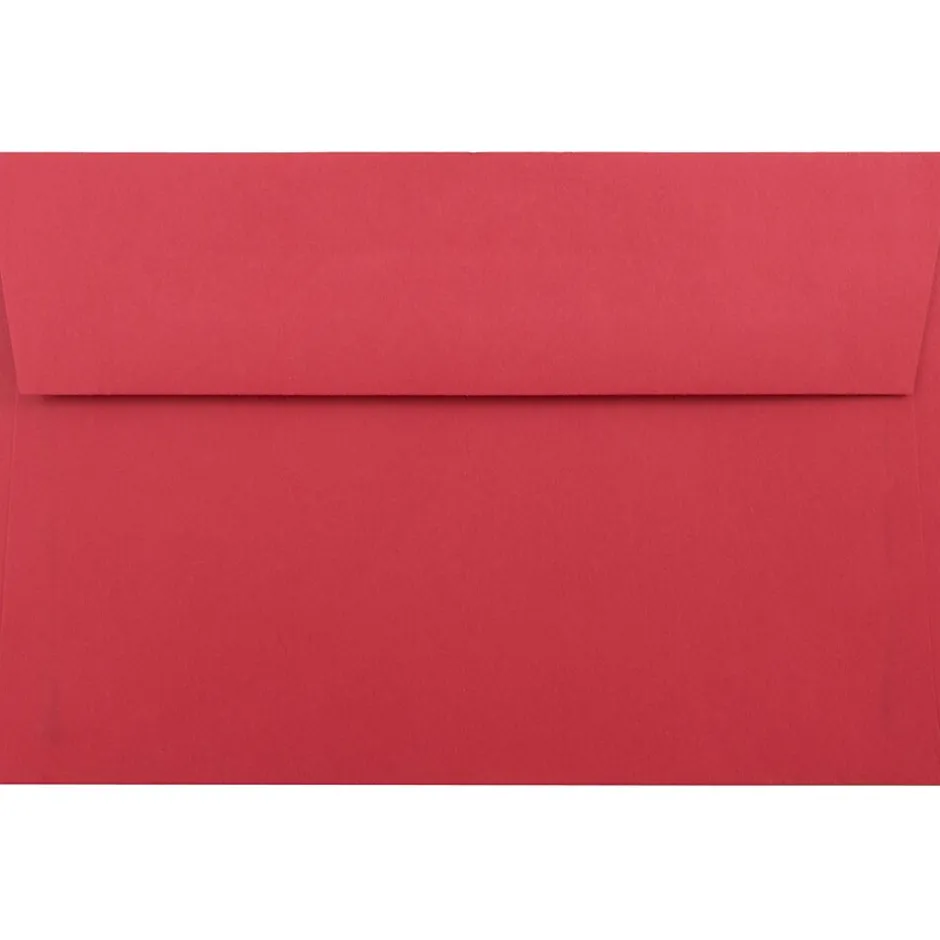 JAM Paper A9 Colored Invitation Envelopes, 5.75 x 8.75, Red Recycled, 50/Pack (14257I)* Business