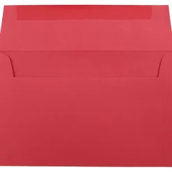 JAM Paper A9 Colored Invitation Envelopes, 5.75 x 8.75, Red Recycled, 50/Pack (14257I)* Business