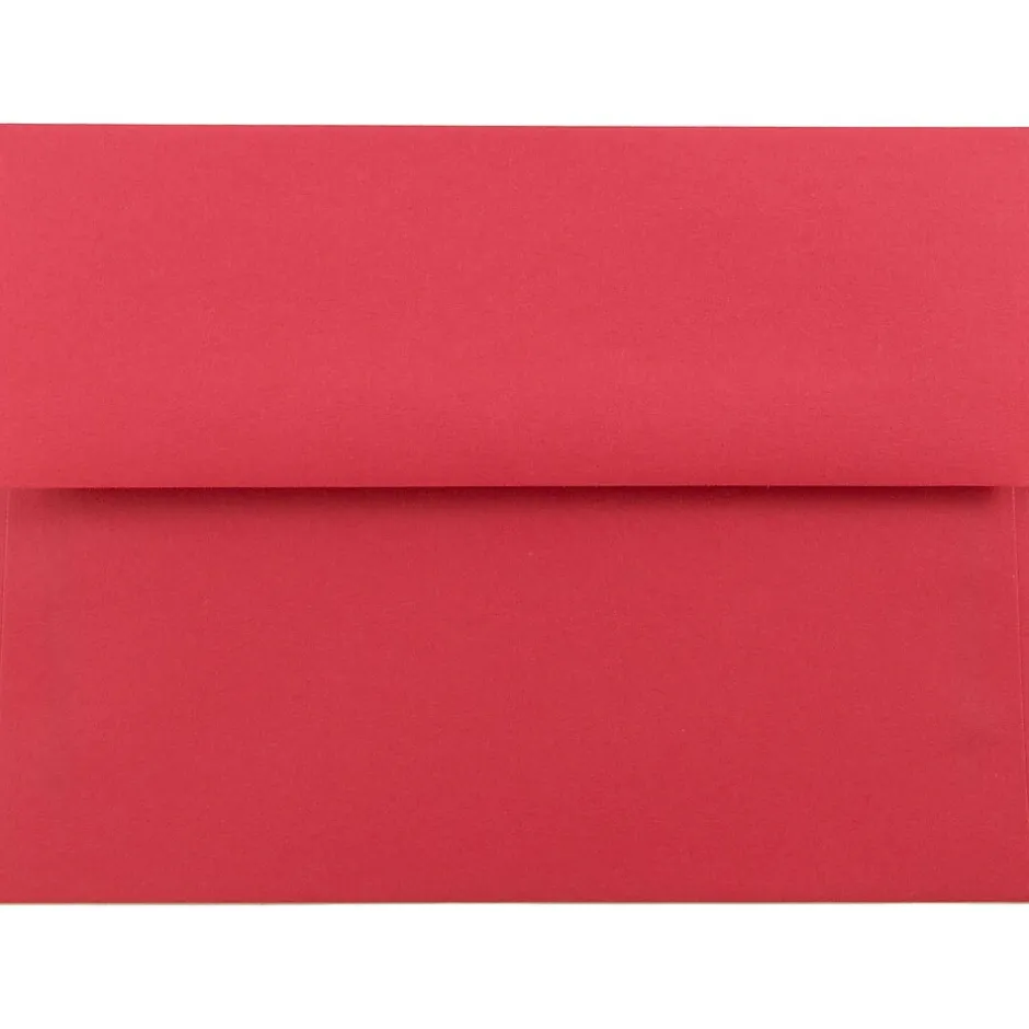 JAM Paper A6 Colored Invitation Envelopes, 4.75 x 6.5, Red Recycled, 50/Pack (67503I)* Business