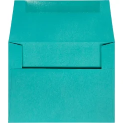 JAM Paper A2 Colored Invitation Envelopes, 4.375 x 5.75, Sea Blue Recycled, 50/Pack (70207I)* Business