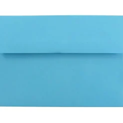 JAM Paper A7 Colored Invitation Envelopes, 5.25 x 7.25, Blue Recycled, 50/Pack (54093I)* Business